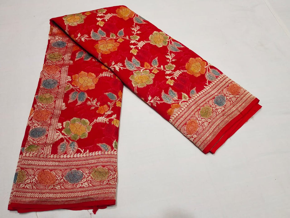 PURE HANDLOOM BANARASI GEORGUTTE SAREE