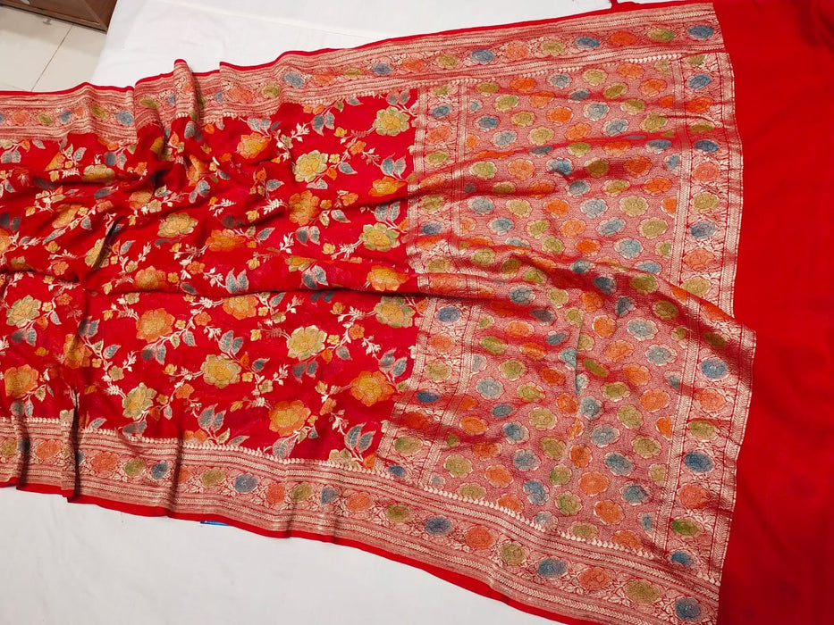 PURE HANDLOOM BANARASI GEORGUTTE SAREE