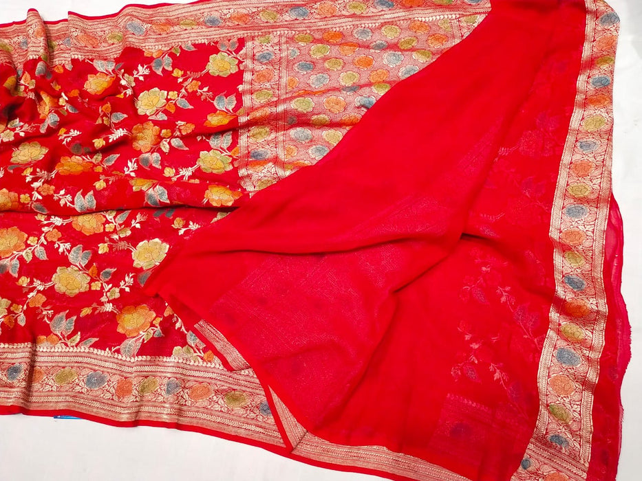 PURE HANDLOOM BANARASI GEORGUTTE SAREE