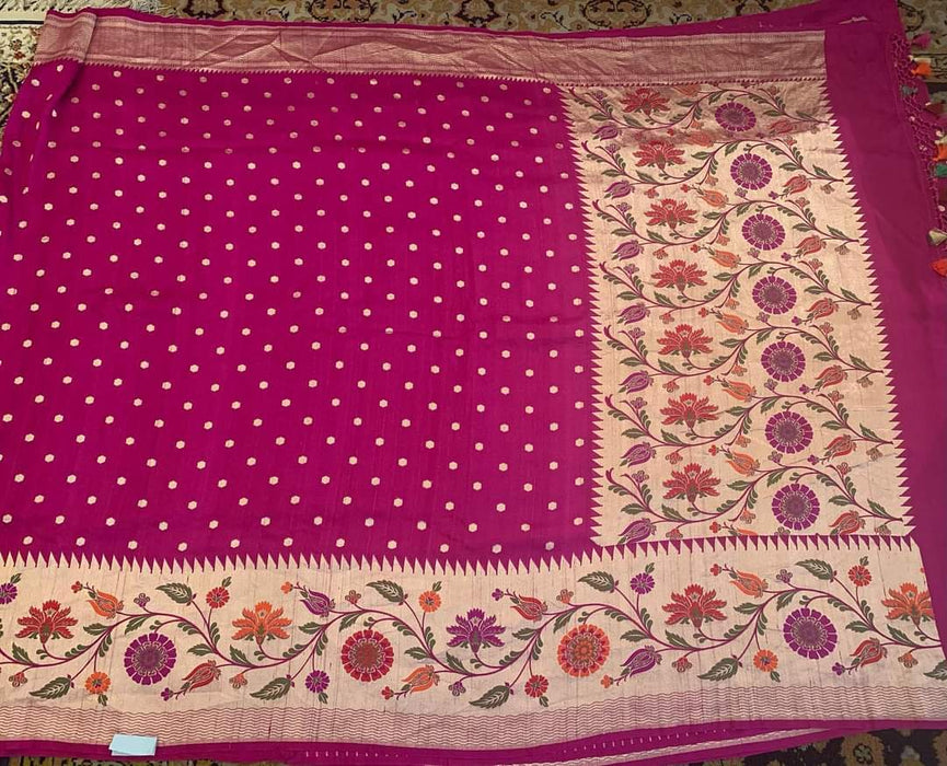 PURE HANDLOOM BANARASI TASSAR PAITHNI SAREE