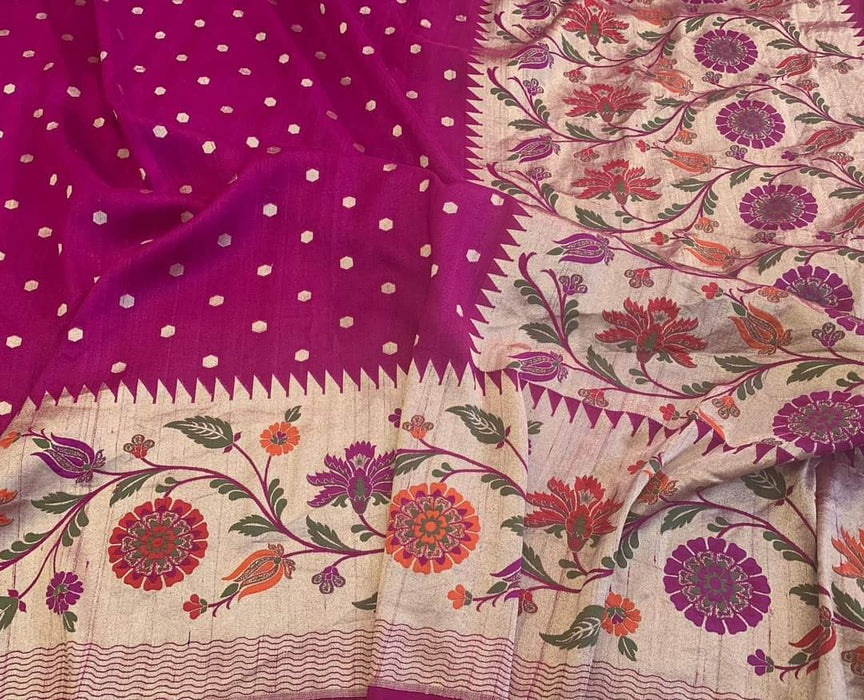 PURE HANDLOOM BANARASI TASSAR PAITHNI SAREE