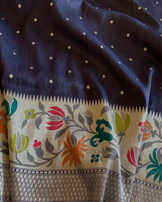 PURE HANDLOOM BANARASI TASSAR PAITHNI SAREE