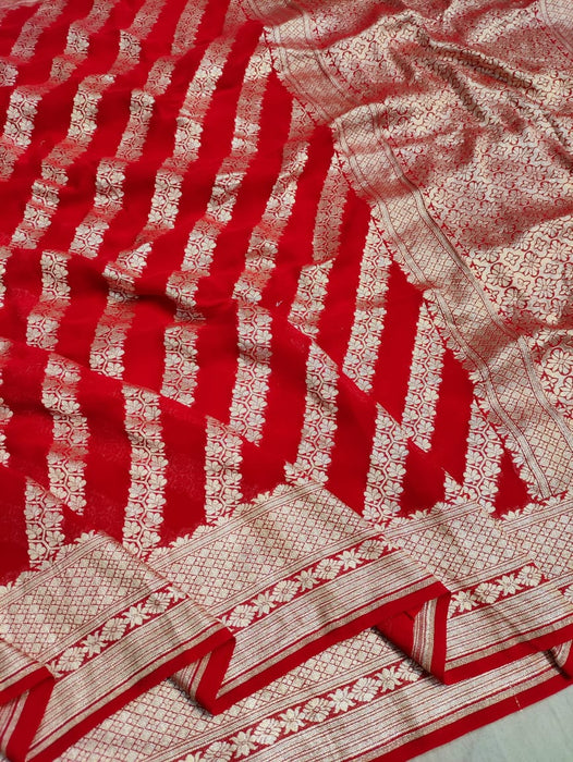 PURE HANDLOOM BANARASI  GEORGUTTE SAREE