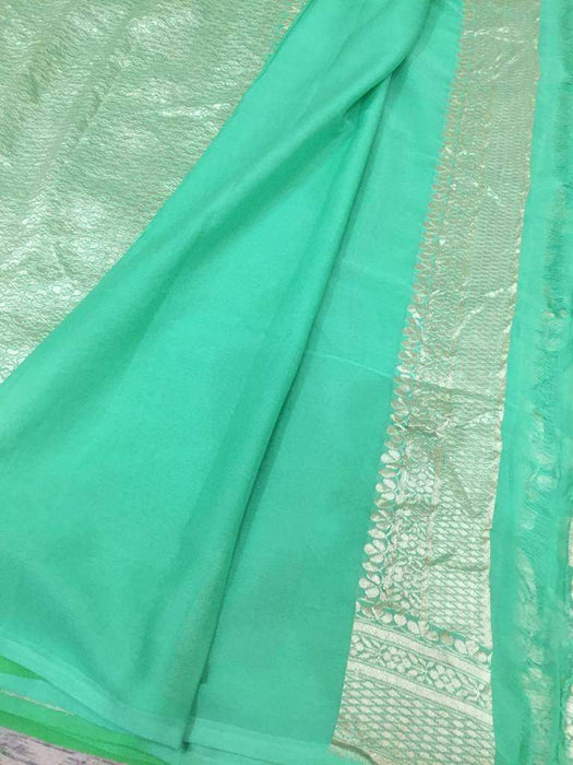 PURE HANDLOOM BANARASI KHADDI GEORGUTTE SAREE