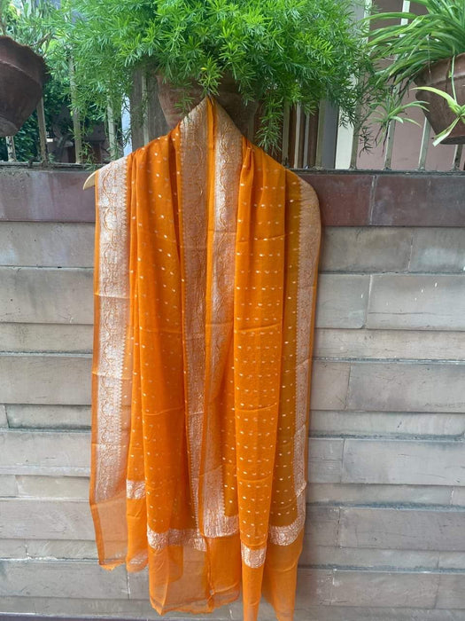 PURE BANARASI KHADDI GEORGUTTE DUPATTA