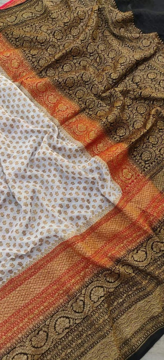 PURE HANDLOOM BANARASI KHADDI GEORGUTTE SAREE