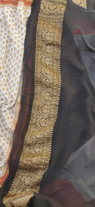 PURE HANDLOOM BANARASI KHADDI GEORGUTTE SAREE