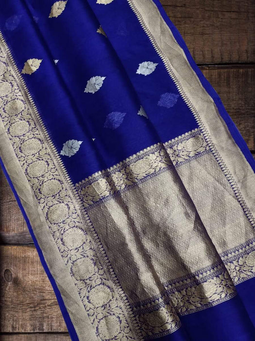 PURE KORA ORGANZA HANDLOOM BANARASI SAREE  SONA-WITH RUPA KADUA BUTIS