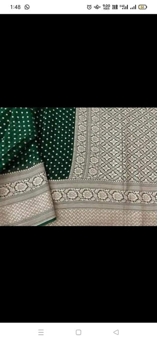 PURE BANARASI HANDLOOM KHADDI GEORGUTTE SILK SAREE