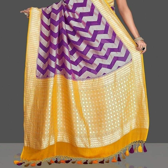 PURE BANARASI KHADDI GEORGUTTE SILK SAREE