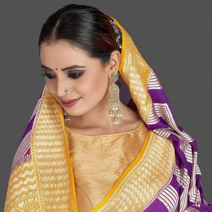 PURE BANARASI KHADDI GEORGUTTE SILK SAREE