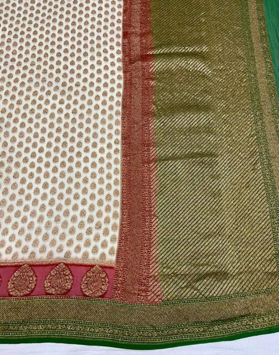 PURE BANARASI HANDLOOM KHADDI GEORGUTTE SAREE