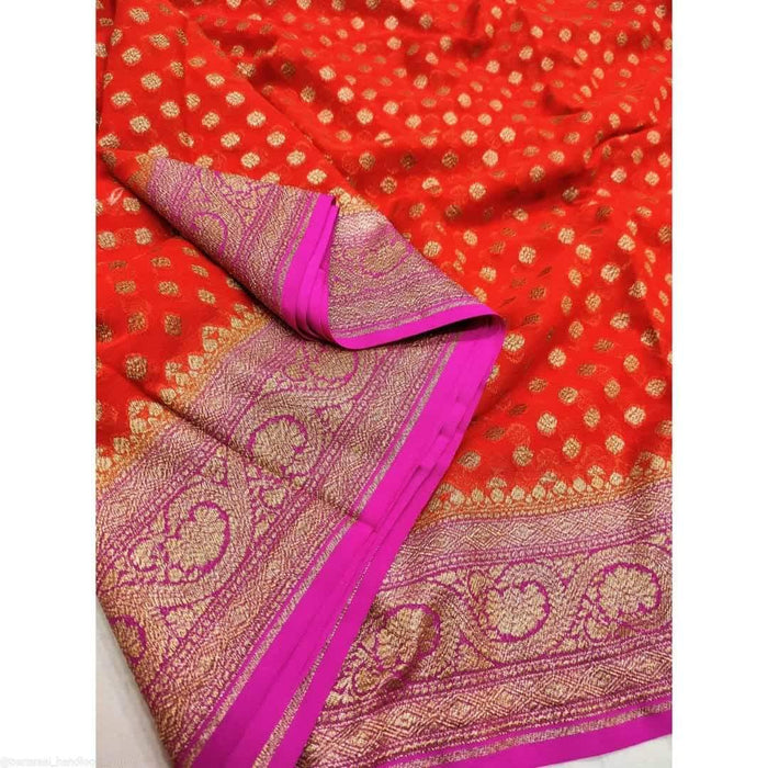 PURE KHADDI GEORGUTT BANARASI SAREE