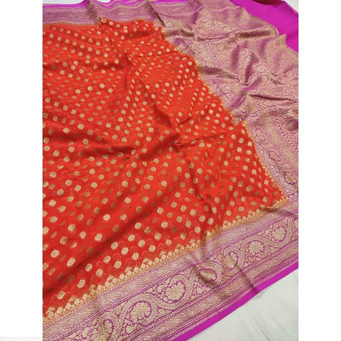 PURE KHADDI GEORGUTT BANARASI SAREE