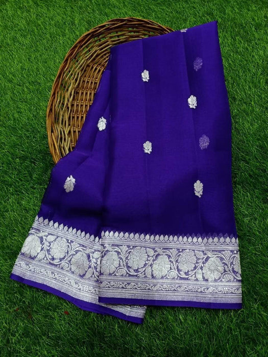 PURE BANARASI HANDLOOM KHADDI GEORGUTTE SAREE