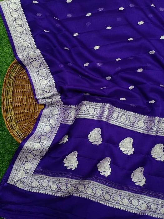 PURE BANARASI HANDLOOM KHADDI GEORGUTTE SAREE