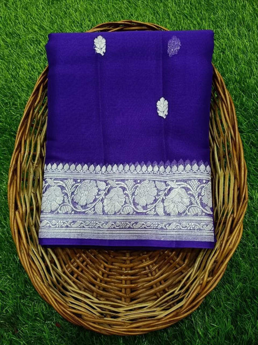 PURE BANARASI HANDLOOM KHADDI GEORGUTTE SAREE