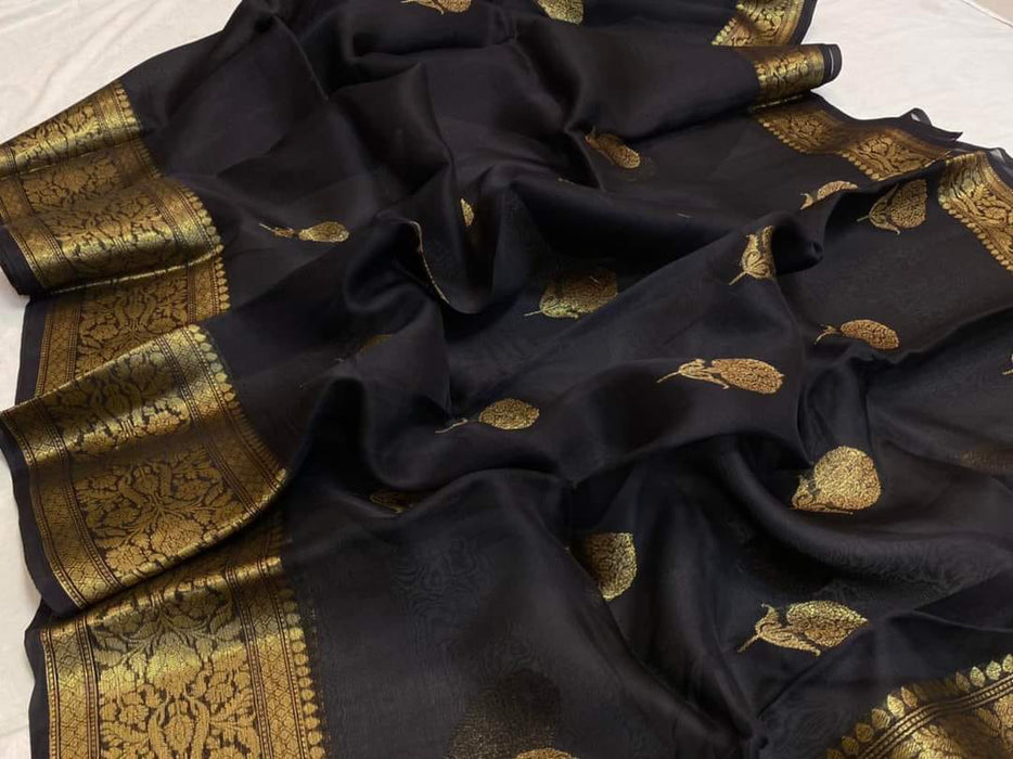 PURE HANDLOOM KORA ORGANZA SILK SAREE