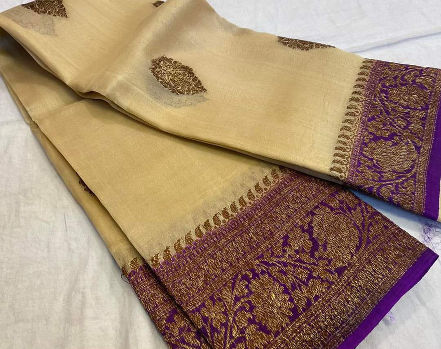 PURE HANDLOOM KORA ORGANZA SILK SAREE