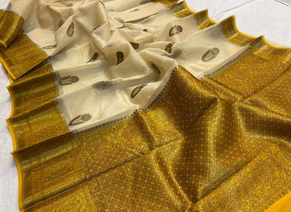 PURE HANDLOOM KORA ORGANZA SILK SAREE