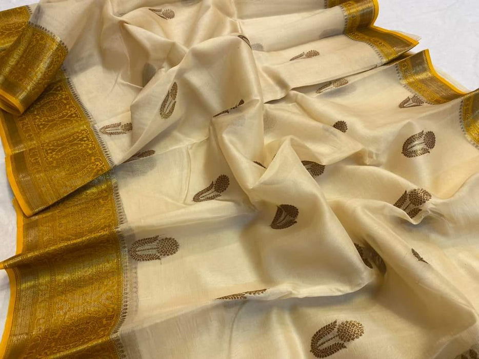 PURE HANDLOOM KORA ORGANZA SILK SAREE