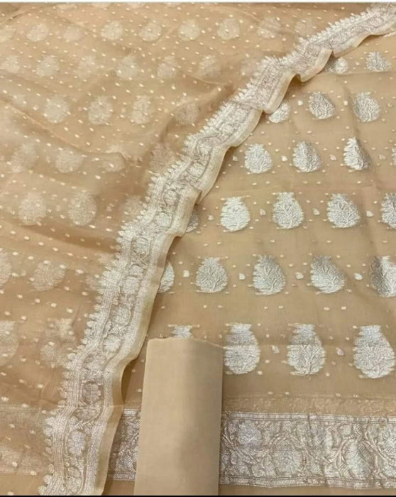 PURE HANDLOOM KHADDI GEORGUTTE SUIT