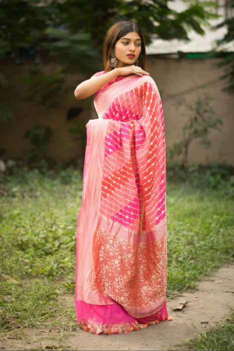 PURE BANARASI KHADDI GEORGUTTE SILK SAREE