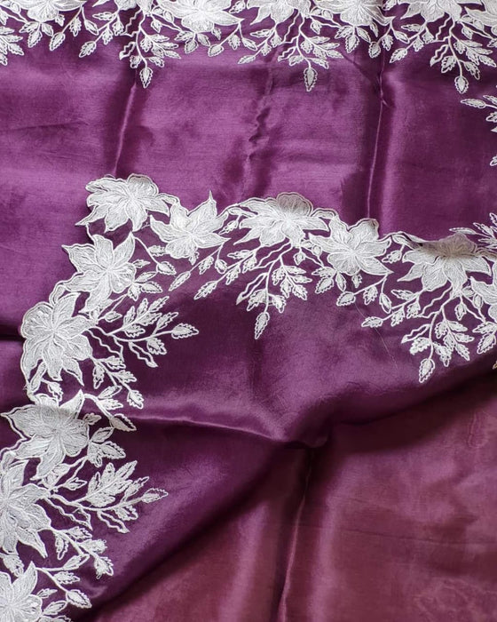 PURE BANARASI KORA ORGANZA SAREE