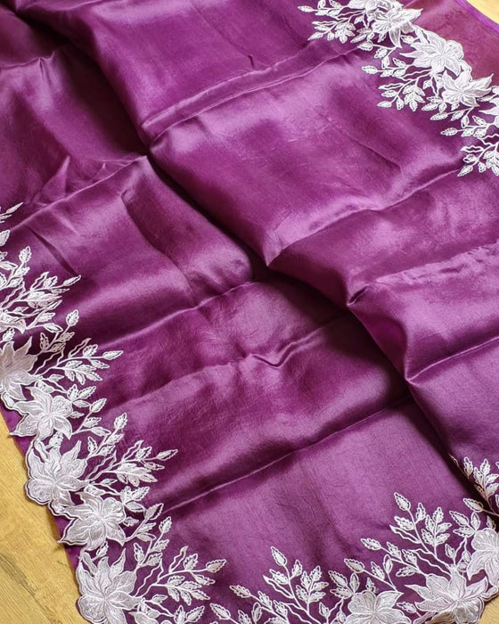 PURE BANARASI KORA ORGANZA SAREE