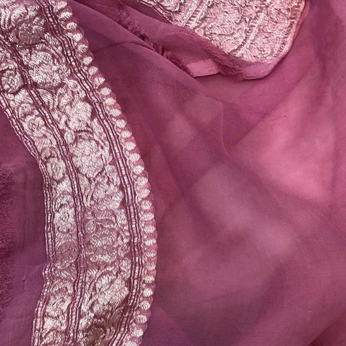 PURE HANDLOOM KHADDI GEORGUTE BANARASI SAREE