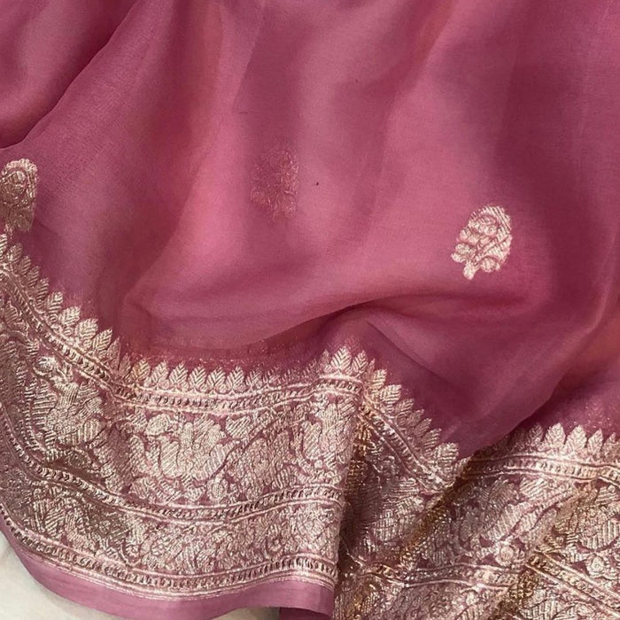 PURE HANDLOOM KHADDI GEORGUTE BANARASI SAREE