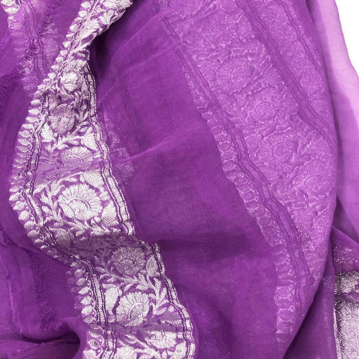 PURE HANDLOOM KHADDI GEORGUTTE BANARASUI SAREE