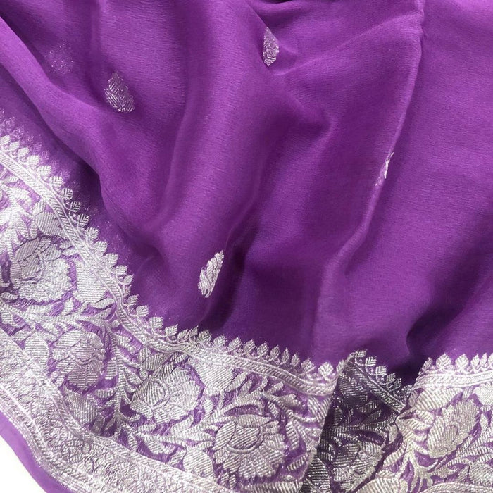 PURE HANDLOOM KHADDI GEORGUTTE BANARASUI SAREE