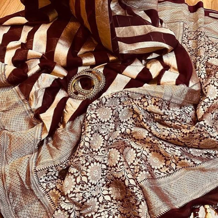 PURE HANDLOOM GEORGUTTE BANARASI SAREE