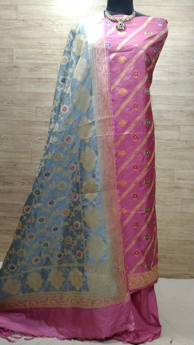 BANARASI SEMI KATAN  SILK SUIT