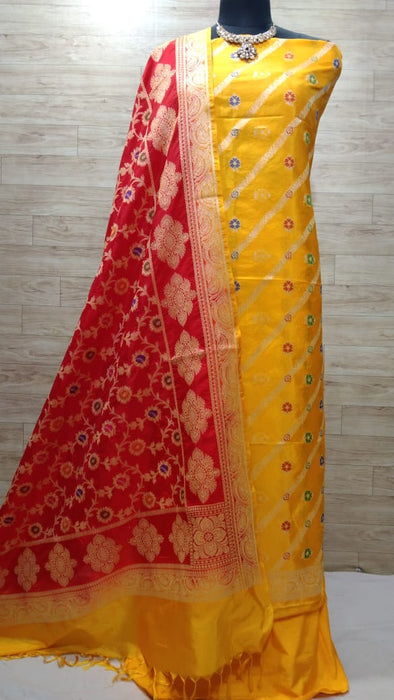 BANARASI SEMI KATAN  SILK SUIT