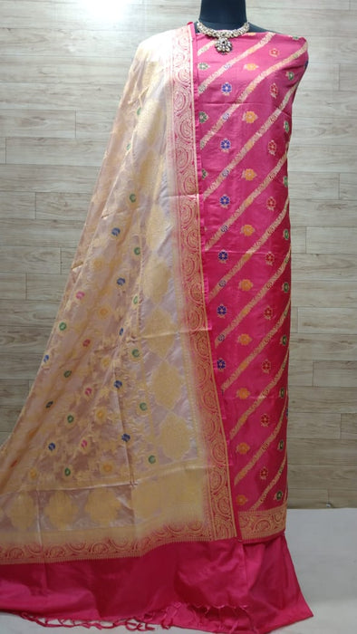 BANARASI SEMI KATAN  SILK SUIT