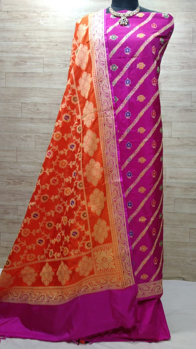 BANARASI SEMI KATAN  SILK SUIT