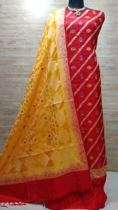 BANARASI SEMI KATAN  SILK SUIT