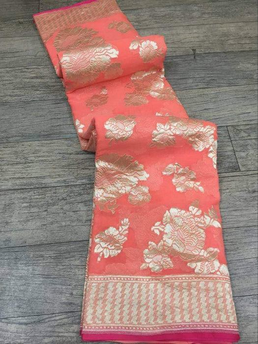 PURE HANDLOOM KHADDI GEORGUTTE SILK SAREE