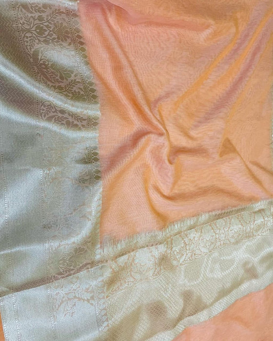 PURE BANARASI HANDLOOM LINEN SILK SAREE