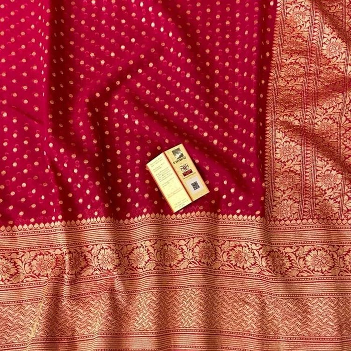 PURE HANDLOOM BANARASI KHADDI GEORGUTTE SAREE