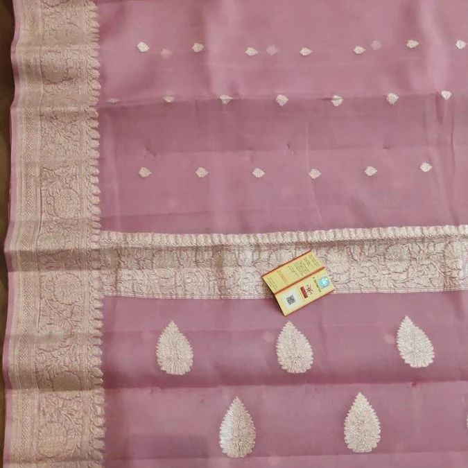 PURE HANDLOOM BANARASI KHADDI GEORGUTTE SAREE