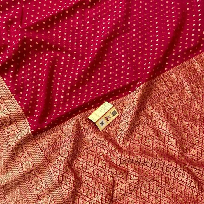 PURE HANDLOOM BANARASI KHADDI GEORGUTTE SAREE