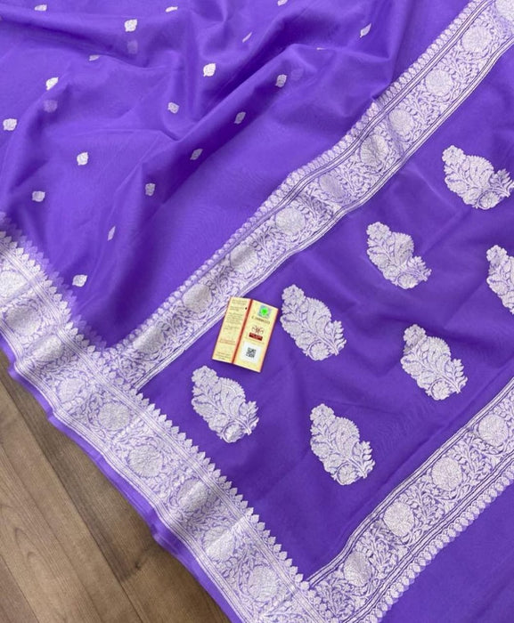 PURE HANDLOOM BANARASI KHADDI GEORGUTTE SAREE