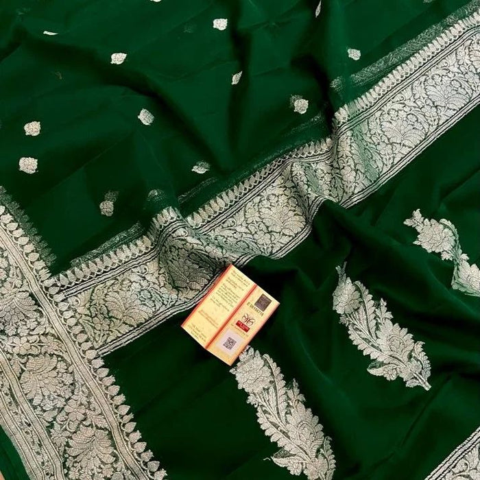 PURE HANDLOOM BANARASI KHADDI GEORGUTTE SAREE