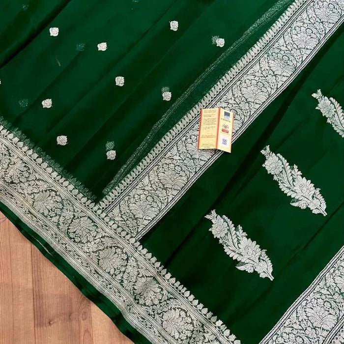 PURE HANDLOOM BANARASI KHADDI GEORGUTTE SAREE