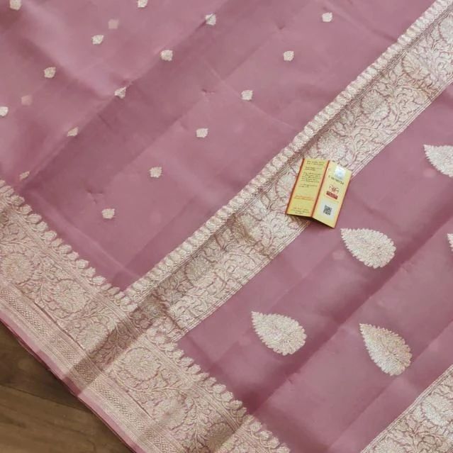 PURE HANDLOOM BANARASI KHADDI GEORGUTTE SAREE