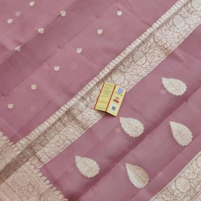 PURE HANDLOOM BANARASI KHADDI GEORGUTTE SAREE