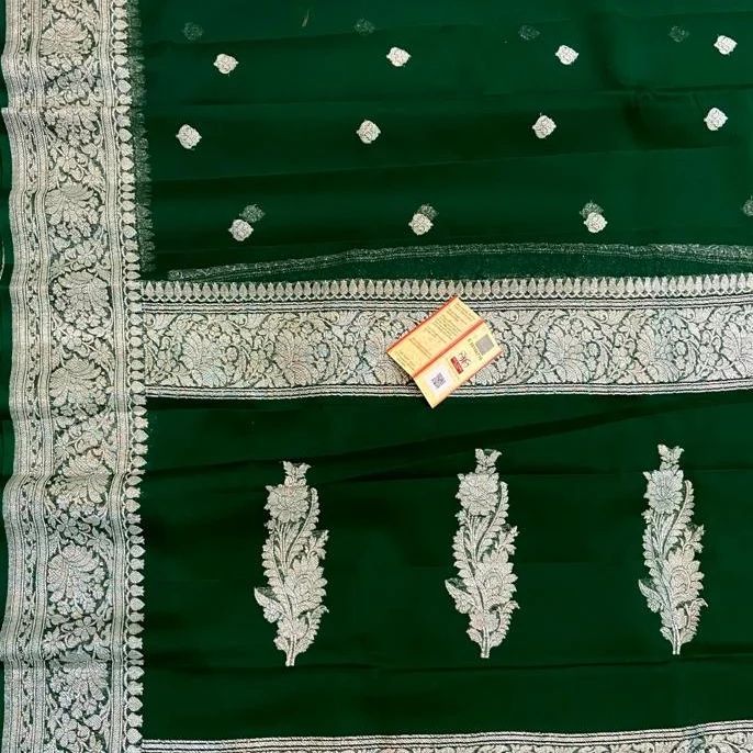 PURE HANDLOOM BANARASI KHADDI GEORGUTTE SAREE